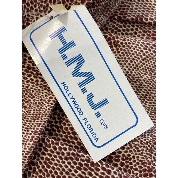 Vintage 90s HMJ Pleated Midi Skirt Size Medium Animal Print Deadstock NEW - Picture 4 of 8